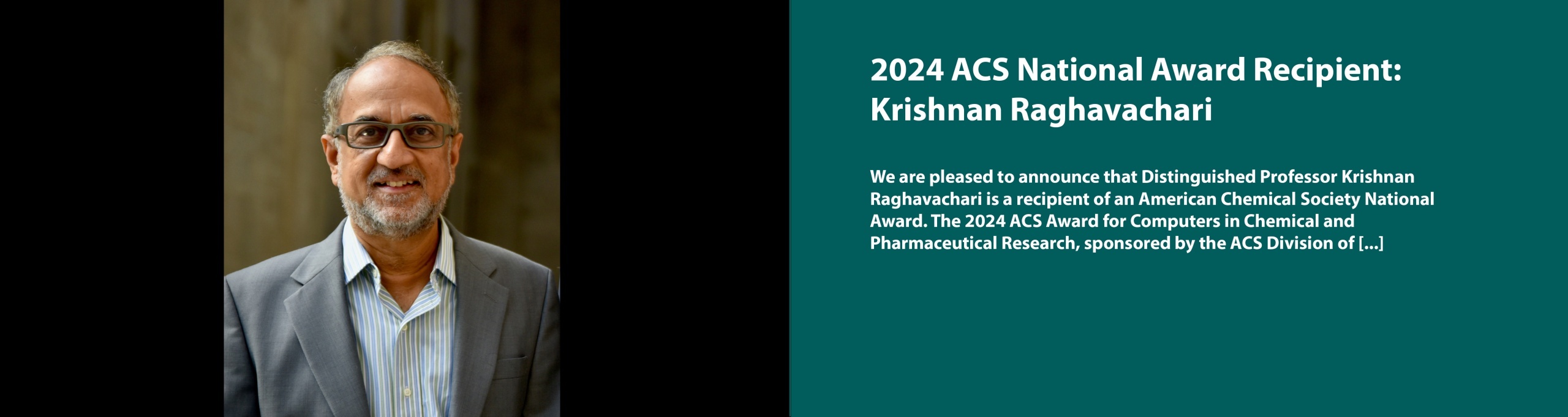 2024 ACS National Award Recipient: Krishnan Raghavachari